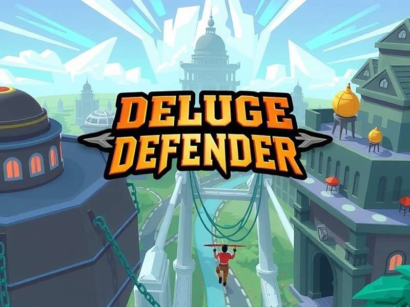 Deluge Defender Game Banner with Indian Cities